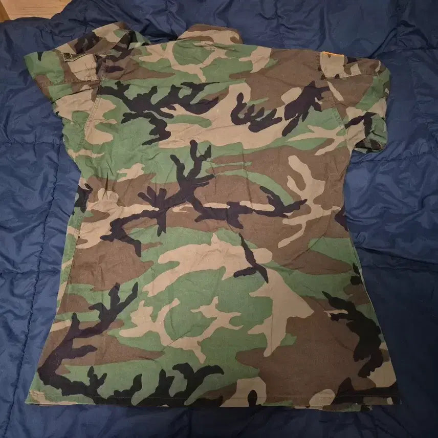 [BUNJANG] US Military Woodland Camo Top 110 Size / 미군 우드랜드 상의 110 사이즈 패치 세팅