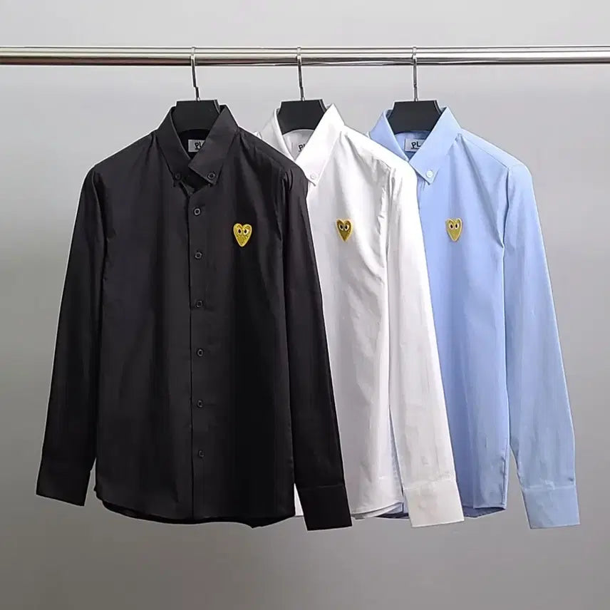 [BUNJANG] Comme des Garcons Gold Emblem Oxford Shirt / 꼼데가르송 골드와펜 옥스포드 셔츠