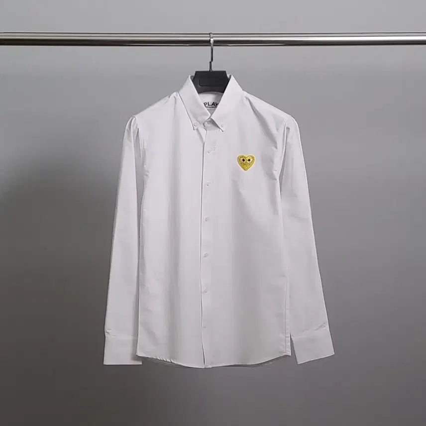 [BUNJANG] Comme des Garcons Gold Emblem Oxford Shirt / 꼼데가르송 골드와펜 옥스포드 셔츠