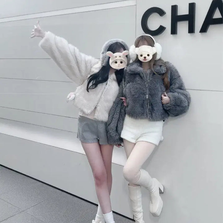 [BUNJANG] GRL Lame Shaggy Shorts / 그레일grl 라메샤기반바지/양지뢰양산형지뢰계스나계잉그니미셸에블린다리치