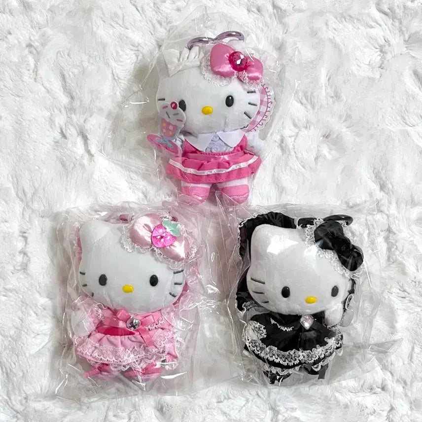 [BUNJANG] Hello Kitty Lovely Frill Series Mascot Doll Keyring / 일괄.정품미개봉)헬로키티 러블리 프릴 시리즈 마스코트 인형키링로리타메이드