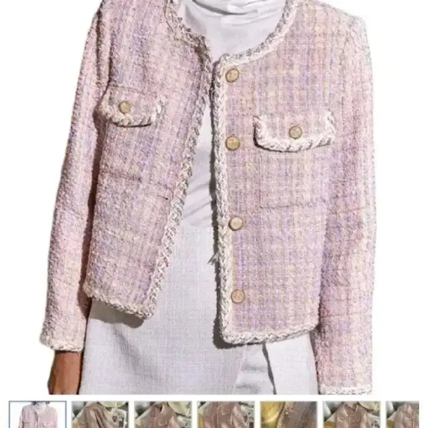 [SOLD OUT] 트위드 핑크 자켓 교신