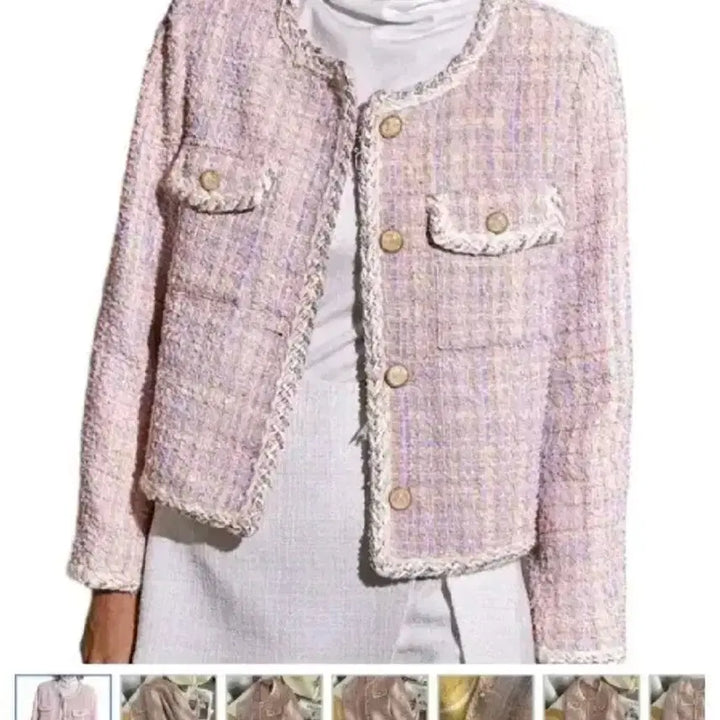 [SOLD OUT] 트위드 핑크 자켓 교신