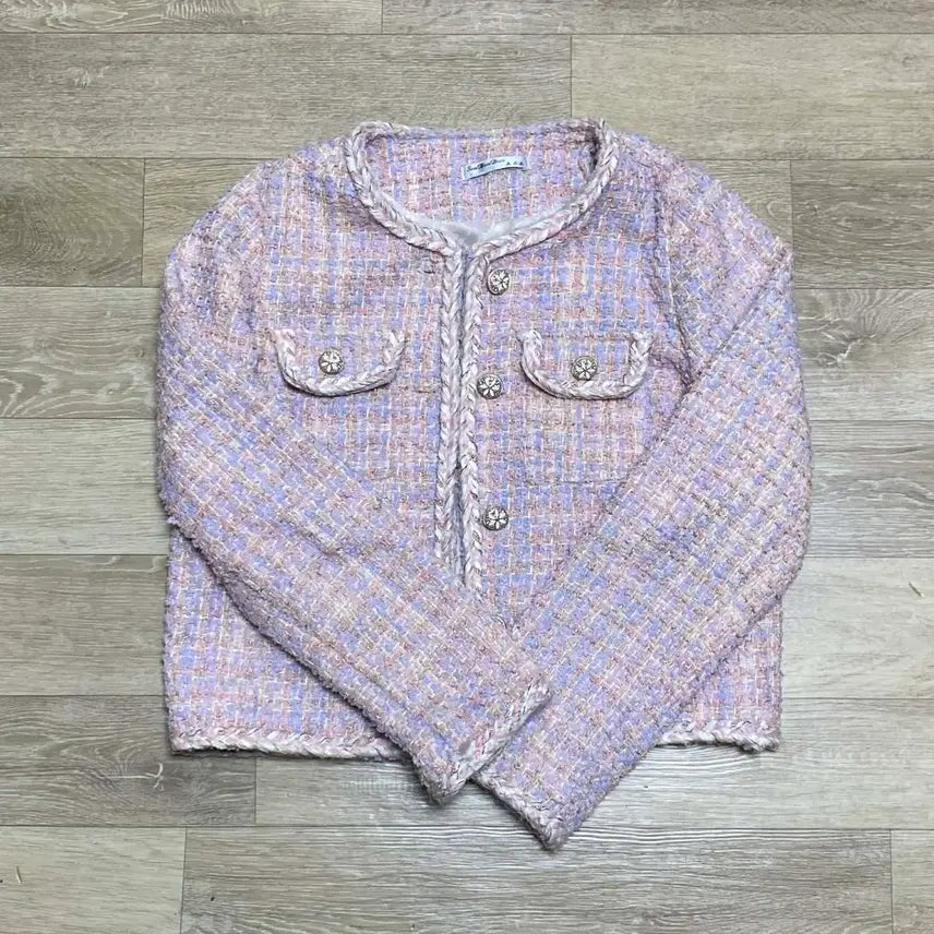 [SOLD OUT] 트위드 핑크 자켓 교신