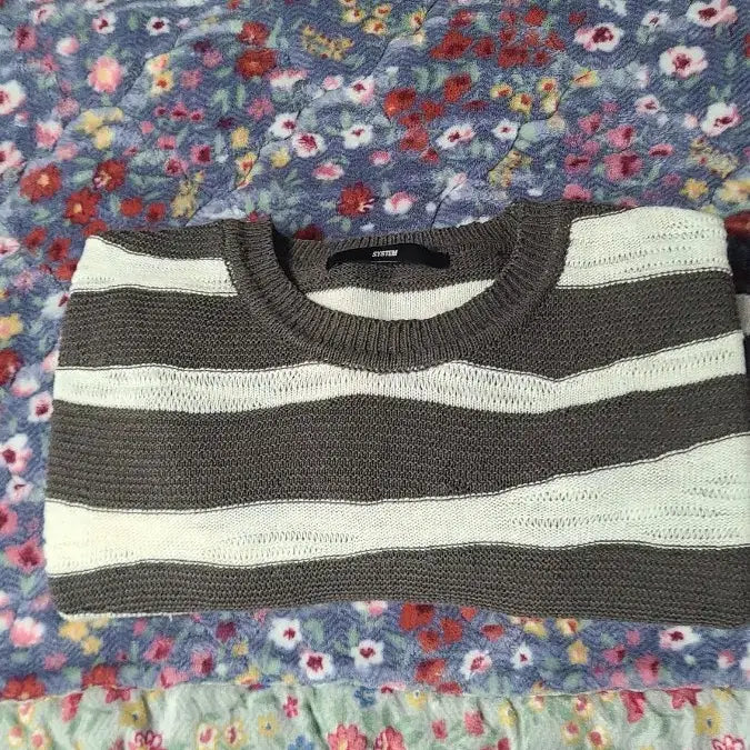 [BUNJANG] System Homme Striped Spring/Summer Knit / 시스템옴므 스트라이프 봄여름니트