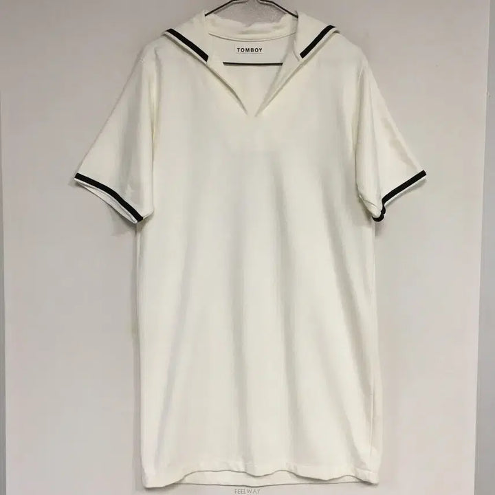 [BUNJANG] Tomboy Sailor Collar Short Sleeve Dress / 톰보이 세일러카라 반팔 원피스 F