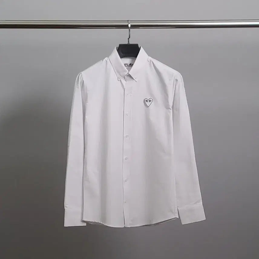 [BUNJANG] Comme des Garcons White Emblem Oxford Shirt / 꼼데가르송 화이트와펜 옥스포드 셔츠