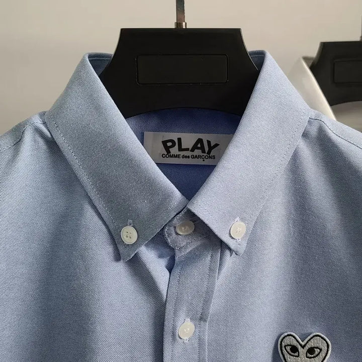 [BUNJANG] Comme des Garcons White Emblem Oxford Shirt / 꼼데가르송 화이트와펜 옥스포드 셔츠