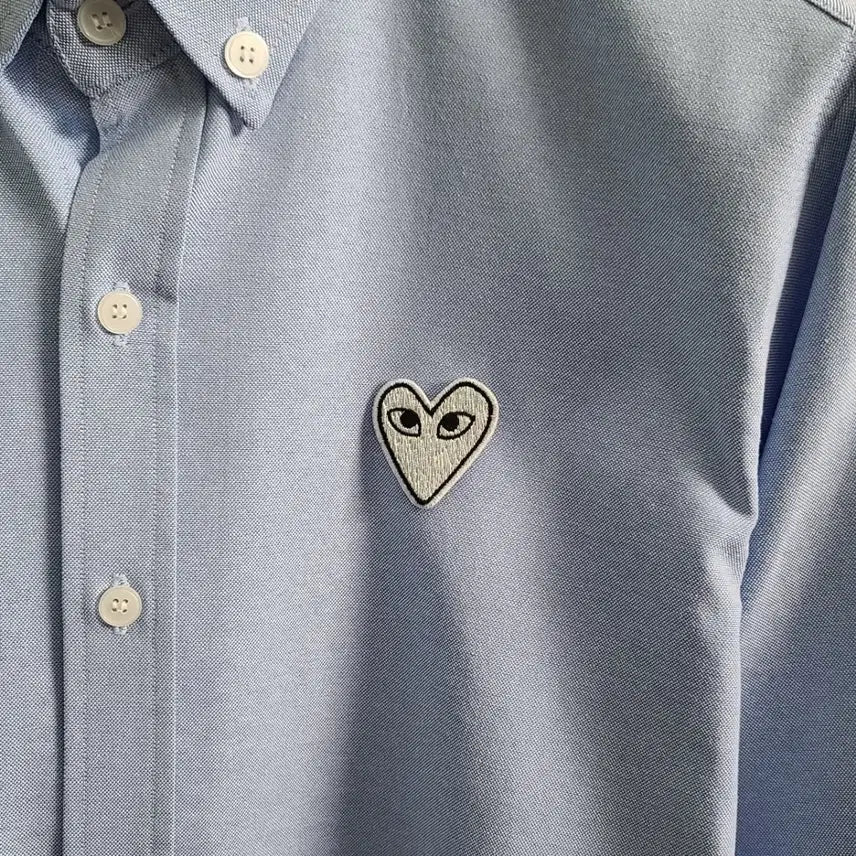 [BUNJANG] Comme des Garcons White Emblem Oxford Shirt / 꼼데가르송 화이트와펜 옥스포드 셔츠