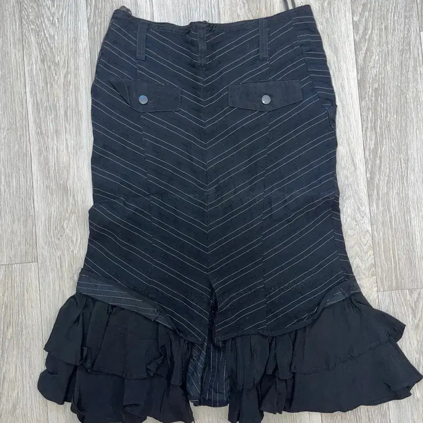 [BUNJANG] Vintage Low-Rise Frill Midi Skirt / 빈티지 로우라이즈 프릴 미디스커트