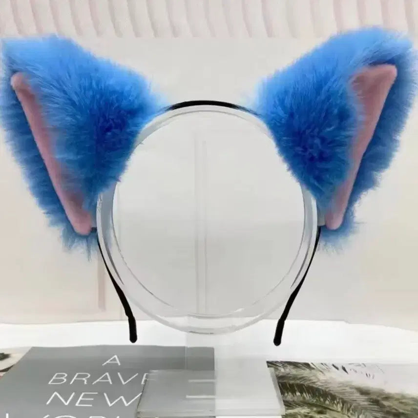 [BUNJANG] Kedeheon Duffy Blue Cat Ear Headband / 파란 고양이귀 머리띠 케데헌 더피 코스프레 파랑호랑이