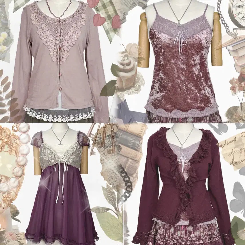 [BUNJANG] Vintage Y2K Ethnic Lace Skirt / 일본빈티지y2k에스닉히피모리걸하구미룩셔링레이스스커트치마가디건원피스나시니트