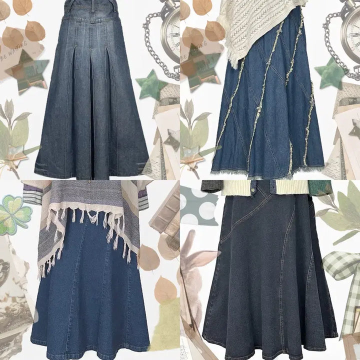 [BUNJANG] Vintage Y2K Ethnic Lace Skirt / 일본빈티지y2k에스닉히피모리걸하구미룩셔링레이스스커트치마가디건원피스나시니트