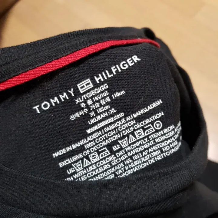 [BUNJANG] Tommy Hilfiger Black Cotton T-Shirt / 110 / 타미힐피거 / 블랙 면 반팔티셔츠//와박9-회