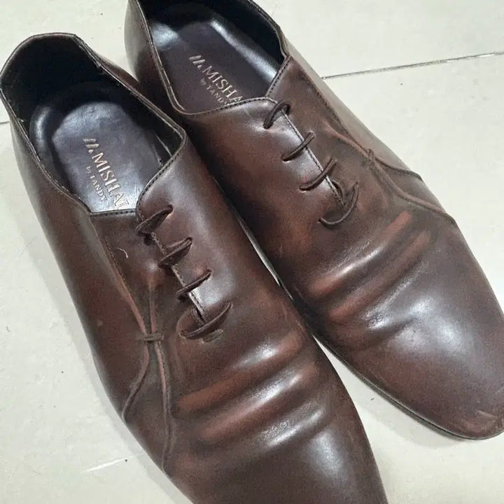 [BUNJANG] Tandi Brown Leather Dress Shoes / 텐디 브라운 구두 260