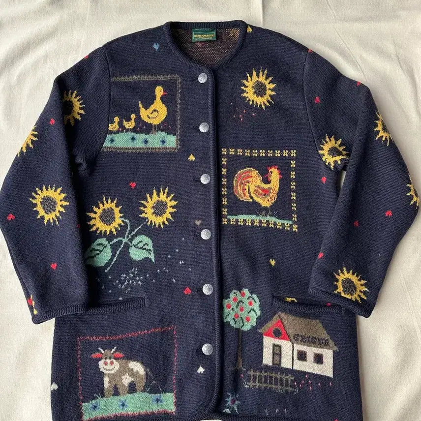 [BUNJANG] Geiger Alps Tyrolean Wool Cardigan / 오스트리아 가이거 알프스 티롤리안 울 가디건 44