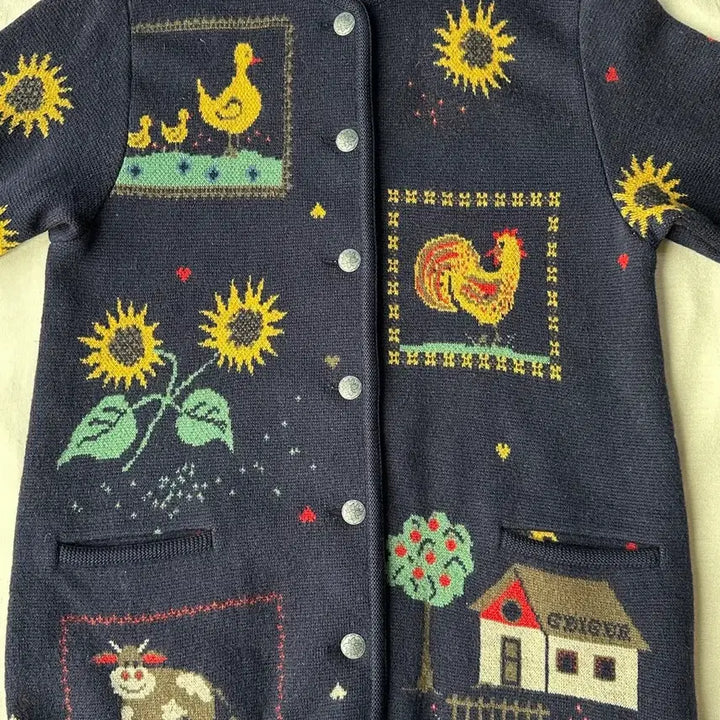 [BUNJANG] Geiger Alps Tyrolean Wool Cardigan / 오스트리아 가이거 알프스 티롤리안 울 가디건 44