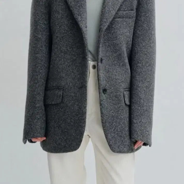 [BUNJANG] Bluebrick Hairy Wool Jacket Charcoal / 블루브릭 hairy wool jacket (charcoal)