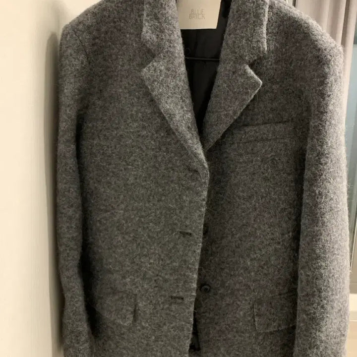 [BUNJANG] Blubrick Hairy Wool Jacket (Charcoal) / 블루브릭 hairy wool jacket (charcoal)
