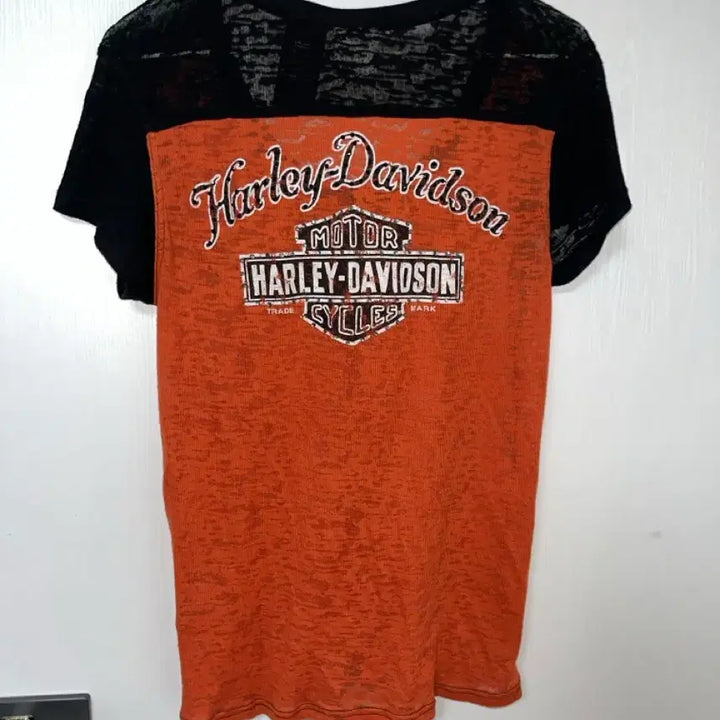 [BUNJANG] Vintage Harley-Davidson Henley Raglan T-shirt / 빈티지 할리데이비슨 레글런 헨리넥 티셔츠