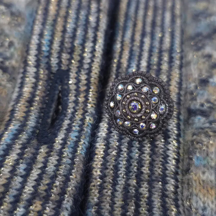 [BUNJANG] Patterned Wool Knit Cardigan Jacket (Size 55) / 모라도 여성 패턴 방풍 울 니트 가디건 자켓 55