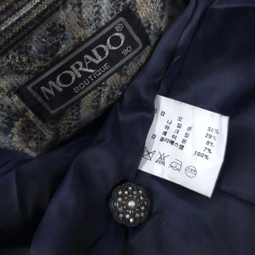 [BUNJANG] Patterned Wool Knit Cardigan Jacket (Size 55) / 모라도 여성 패턴 방풍 울 니트 가디건 자켓 55