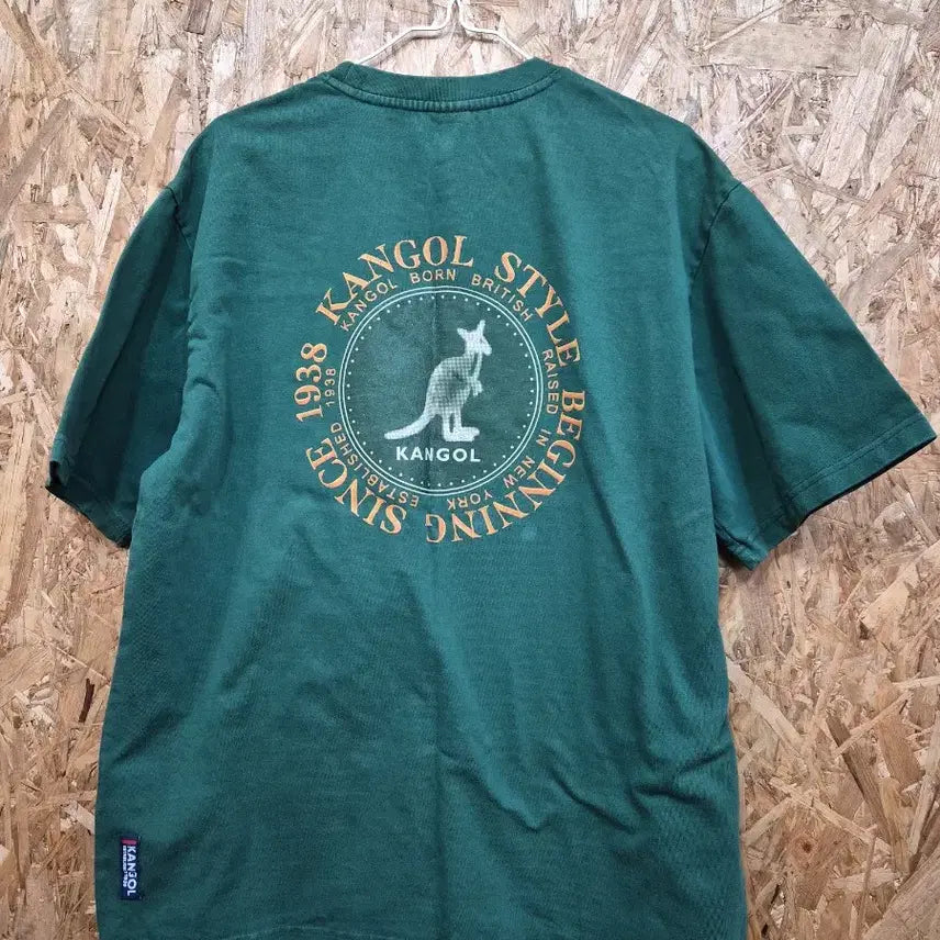 [BUNJANG] KANGOL Green Oversized T-Shirt XL / [KANGOL 캉골 그린 반팔티 / 백프린트 / XL / 오버핏]