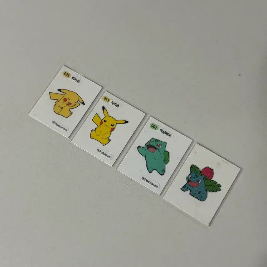 [BUNJANG] Pikachu, Oddish, Gloom Pocket Monster Stickers / 피카츄, 이상해씨, 이상해꽃 띠부씰 판매