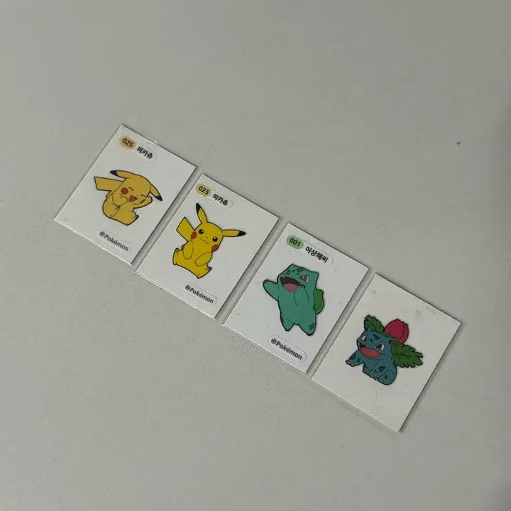 [BUNJANG] Pikachu, Oddish, Gloom Pocket Monster Stickers / 피카츄, 이상해씨, 이상해꽃 띠부씰 판매