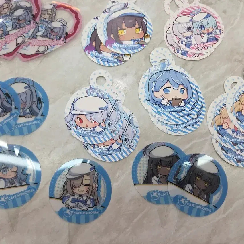 [BUNJANG] Blue Archive Cafe Memorial Deco Pick Set / 블루아카이브 카페메모리얼 데코픽 10종 올콜렉(ver2)