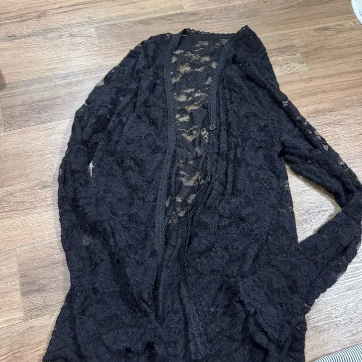 [BUNJANG] Lace See-through Cardigan / 레이스 시스루 가디건