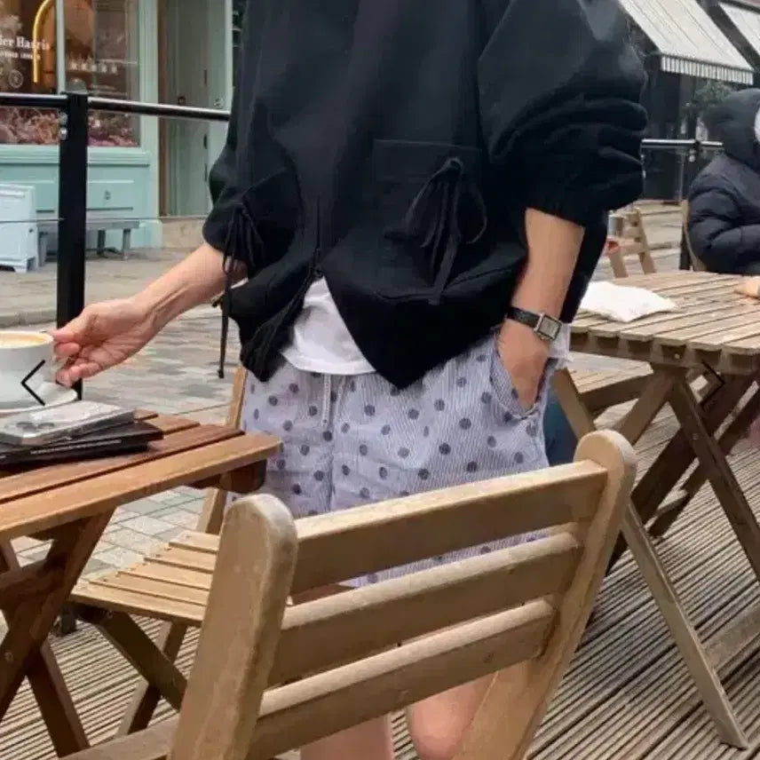 [BUNJANG] Haag Ribbon Blouson Jacket / 상태 좋음)헤이그 리본 블루종 블랙 Haag ribbon blouson