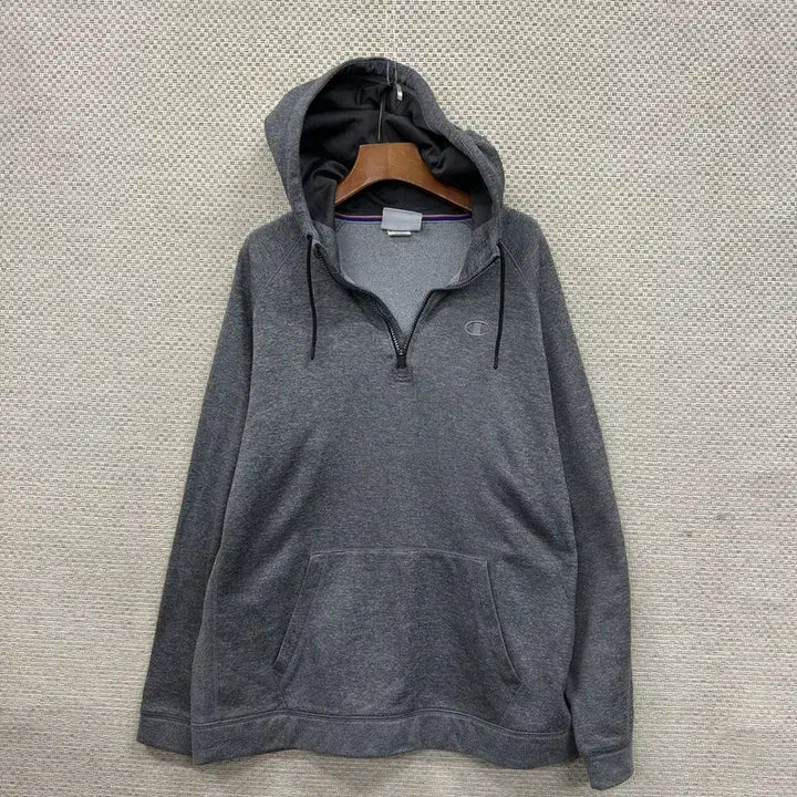 [BUNJANG] Champion Authentic Embroidered Logo Fleece Jersey Hoodie / 챔피온 어센틱 자수로고 약기모 져지 후드티 L A06594