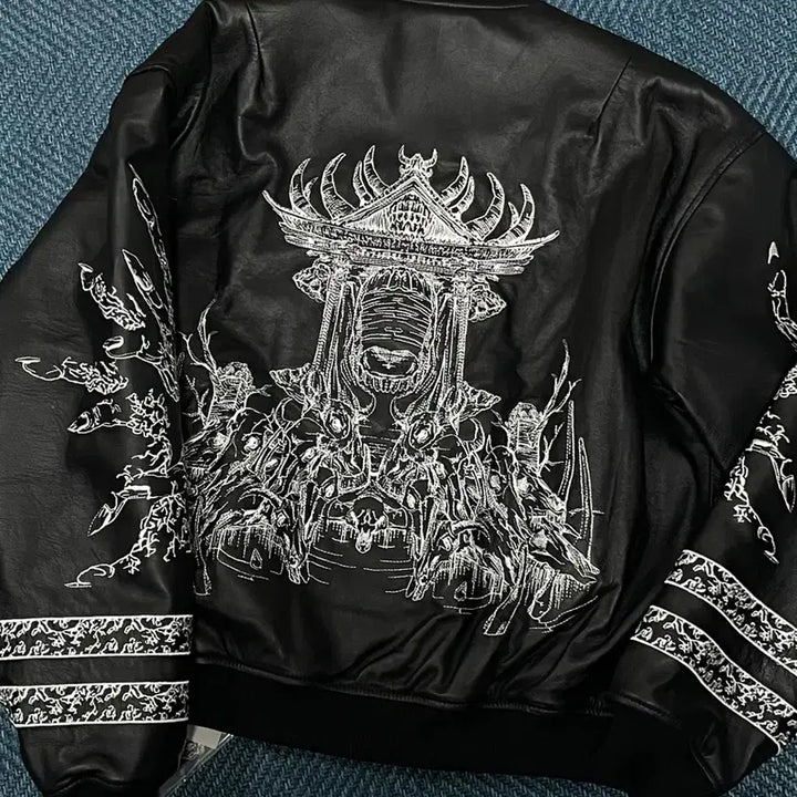 [BUNJANG] UnderMyCar Ryomen Sukuna Embroidered Bomber Jacket / [2] 언더마이카 주술회전 료멘스쿠나 복마어주자