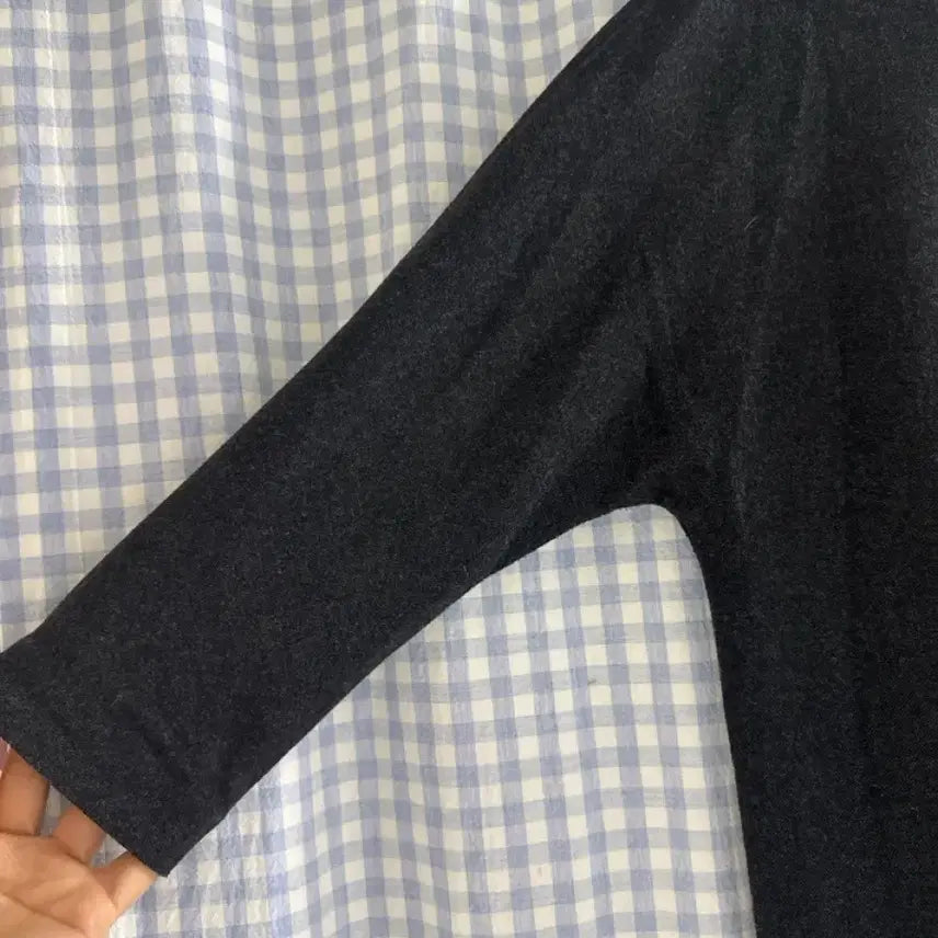 [BUNJANG] Time Black Wool Long Dress / 타임 블랙 모직 원피스 55