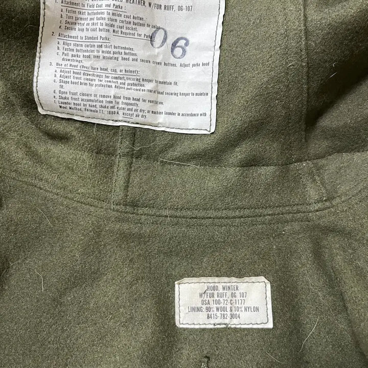 [BUNJANG] M-65 Field Jacket Original Coyote Fur Hood / m-65 피쉬테일, 필드 자켓 오리지널 코요테퍼 후드