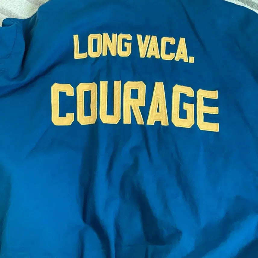 [BUNJANG] Long Vacation Varsity Jacket Blue XL / 롱바케이션 롱바케 바시티 자켓 블루 XL