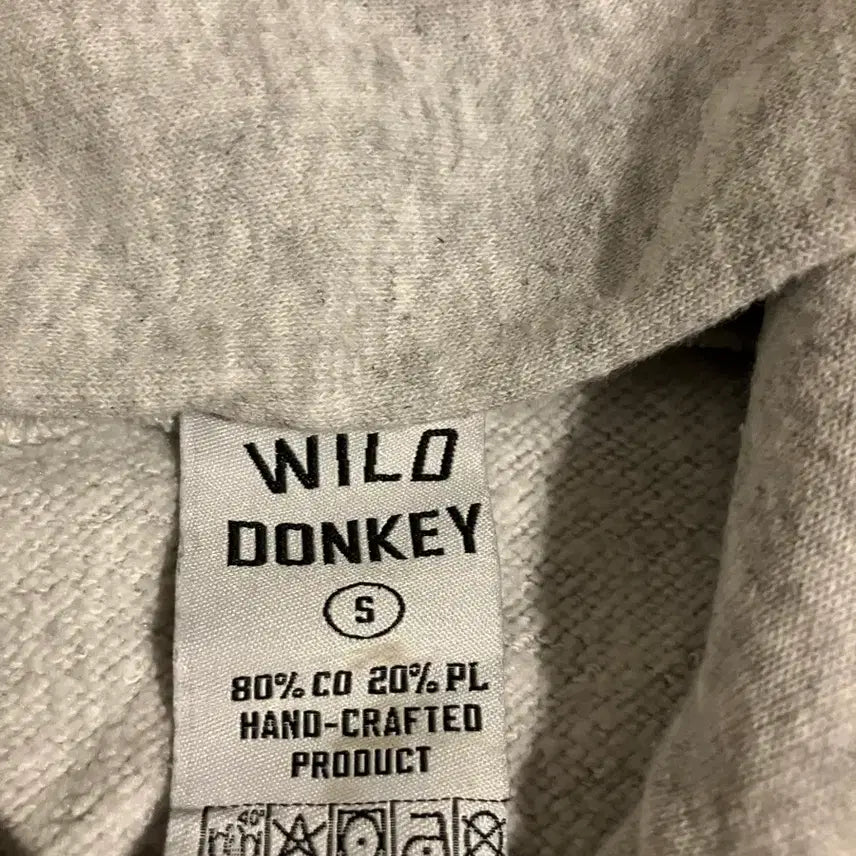[BUNJANG] Wild Donkey Ivory Hoodie S / 와일드동키 아이보리 후드 S