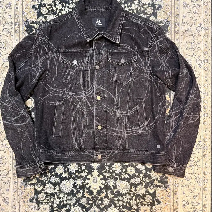 [BUNJANG] Addoff Line Circle Denim Jacket L / 애드오프 line circle denim jacket L사이즈