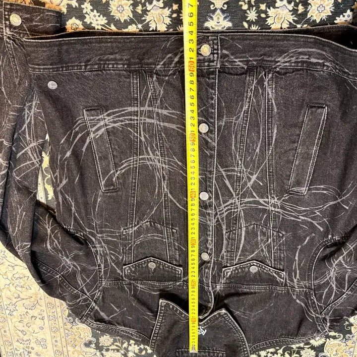 [BUNJANG] Addoff Line Circle Denim Jacket L / 애드오프 line circle denim jacket L사이즈