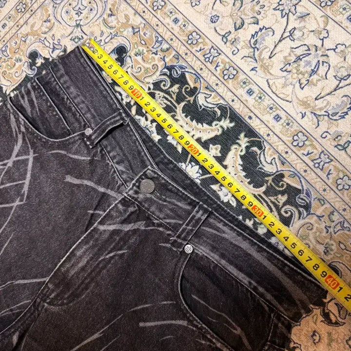 [BUNJANG] Addoff Line Circle Denim Pants 48 / 애드오프 addoff line circle denim pants 48