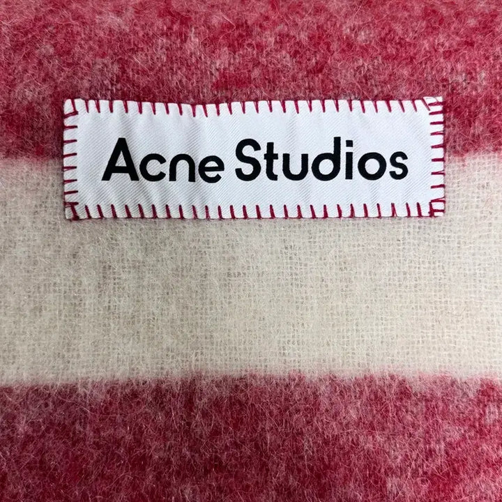 [BUNJANG] Acne Studios Stripe Muffler Red/White / 아크네 스튜디오 스트라이프 머플러 레드/화이트