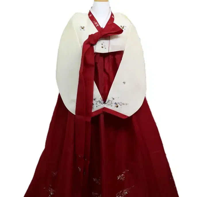 [BUNJANG] Embroidered Hanbok Dress / aa149 여성 자수한복/여55-66/키155-160/가슴90/사놀까