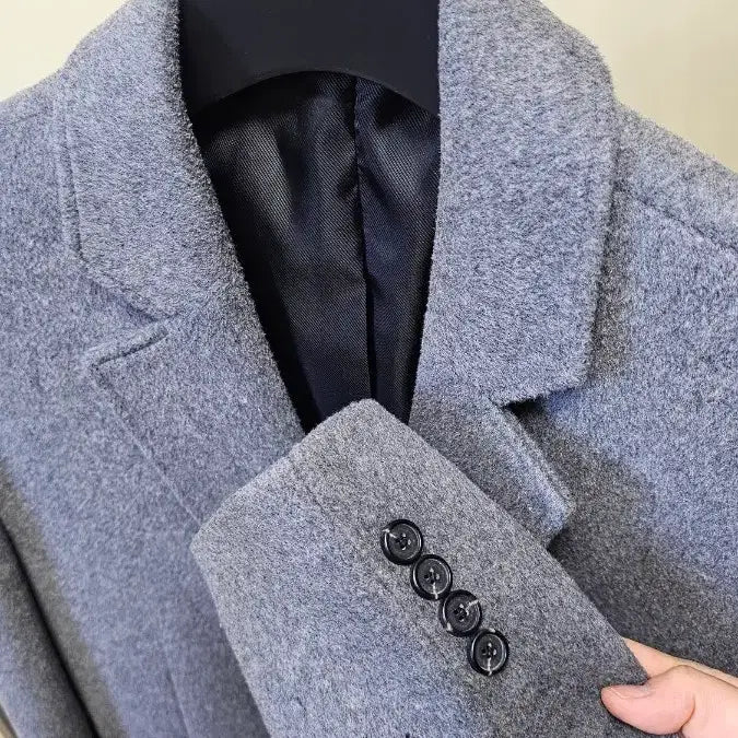 [BUNJANG] Unisex Oversized Half Coat - Gray / (거의 새상품) 남녀공용 오버핏 하프 코트 블레이저 그레이