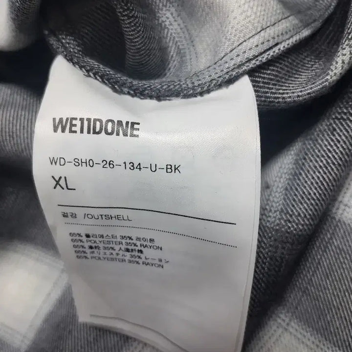 [BUNJANG] We11done Checkered Shirt Black/White / We11done 체크 셔츠 블랙 / 화이트