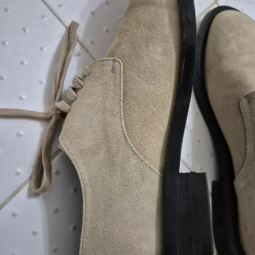 [BUNJANG] Romanticmove Juwoojae Collaboration Suede Derby Shoes Ivory 280 / 스웨이드 더비슈즈 아이보리 280
