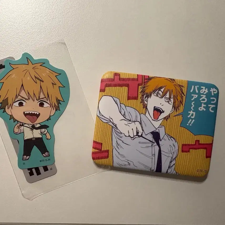 [BUNJANG] Chainsaw Man Denji Original Art Exhibition Bundle Set Badge Sticker / 체인소맨 덴지 원화전 뱃지 스티커 일괄