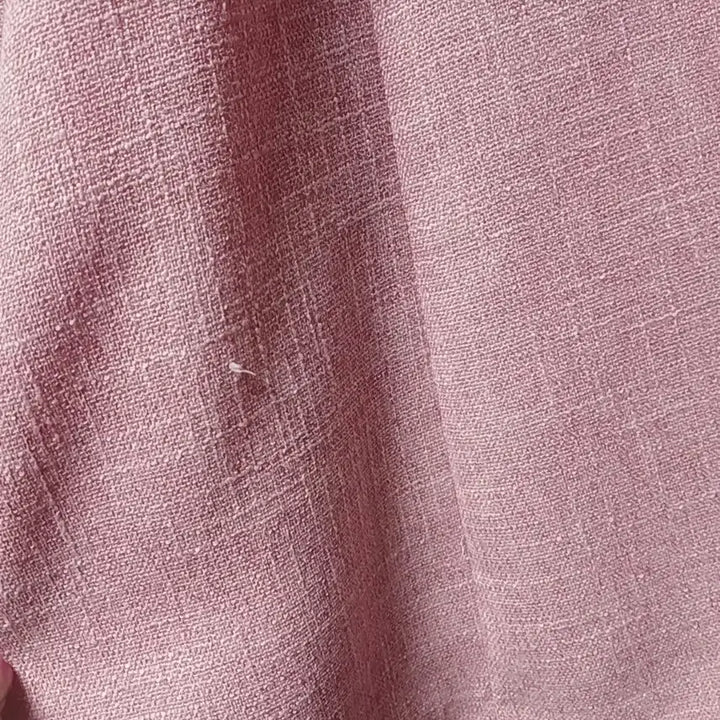 [BUNJANG] Pink Tweed Flare Dress / 핑크 트위드 더블 버튼 플레어 원피스