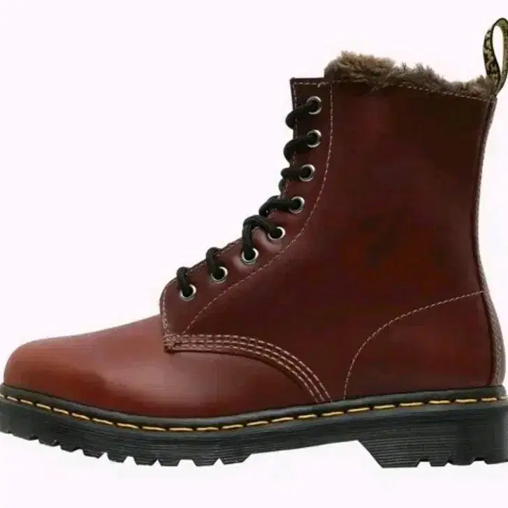 [BUNJANG] Dr. Martens 1460 Serena Fur Boots 245mm / 닥터마틴1460 세레나 브라운 퍼부츠 245mm