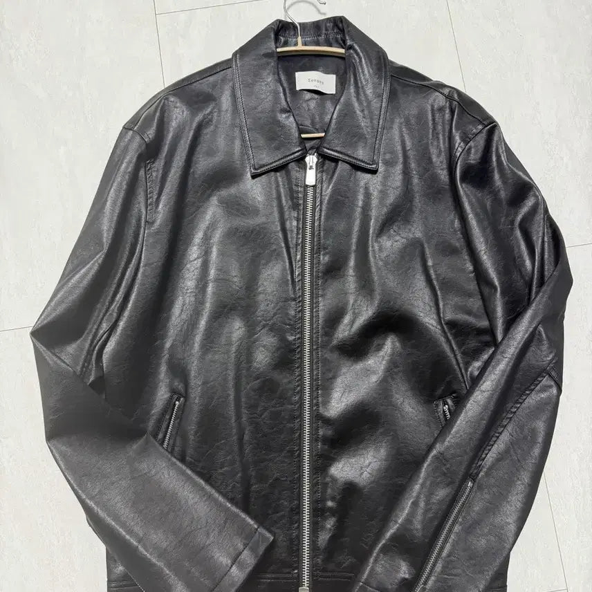 [BUNJANG] Black Leather Jacket L / 블랙 레더 자켓 L
